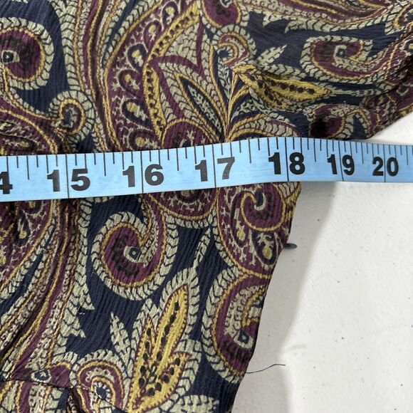 Michael Kors Babydoll Blouse Womens M Silk Gypsy Handkerchief Hem Fairycore - Picture 6 of 8